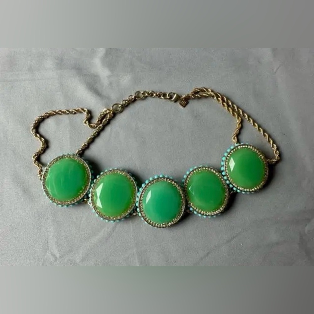 Woman's Blue Teal Beaded Necklace with Clasp 67" end to end
